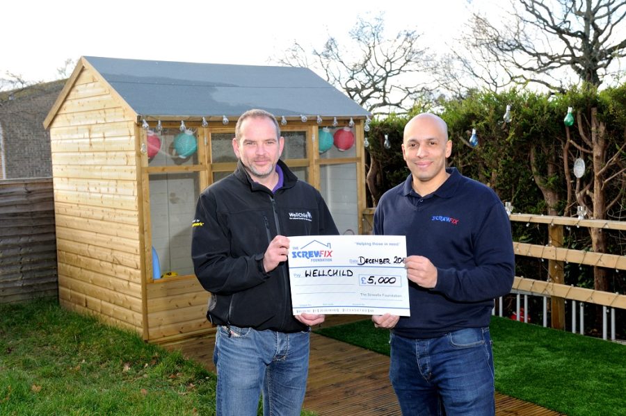 WELLCHILD RECEIVES GENEROUS DONATION FROM THE SCREWFIX FOUNDATION