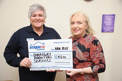 DUNLEWEY ADDICTION SERVICES GETS A HELPING HAND FROM THE SCREWFIX FOUNDATION