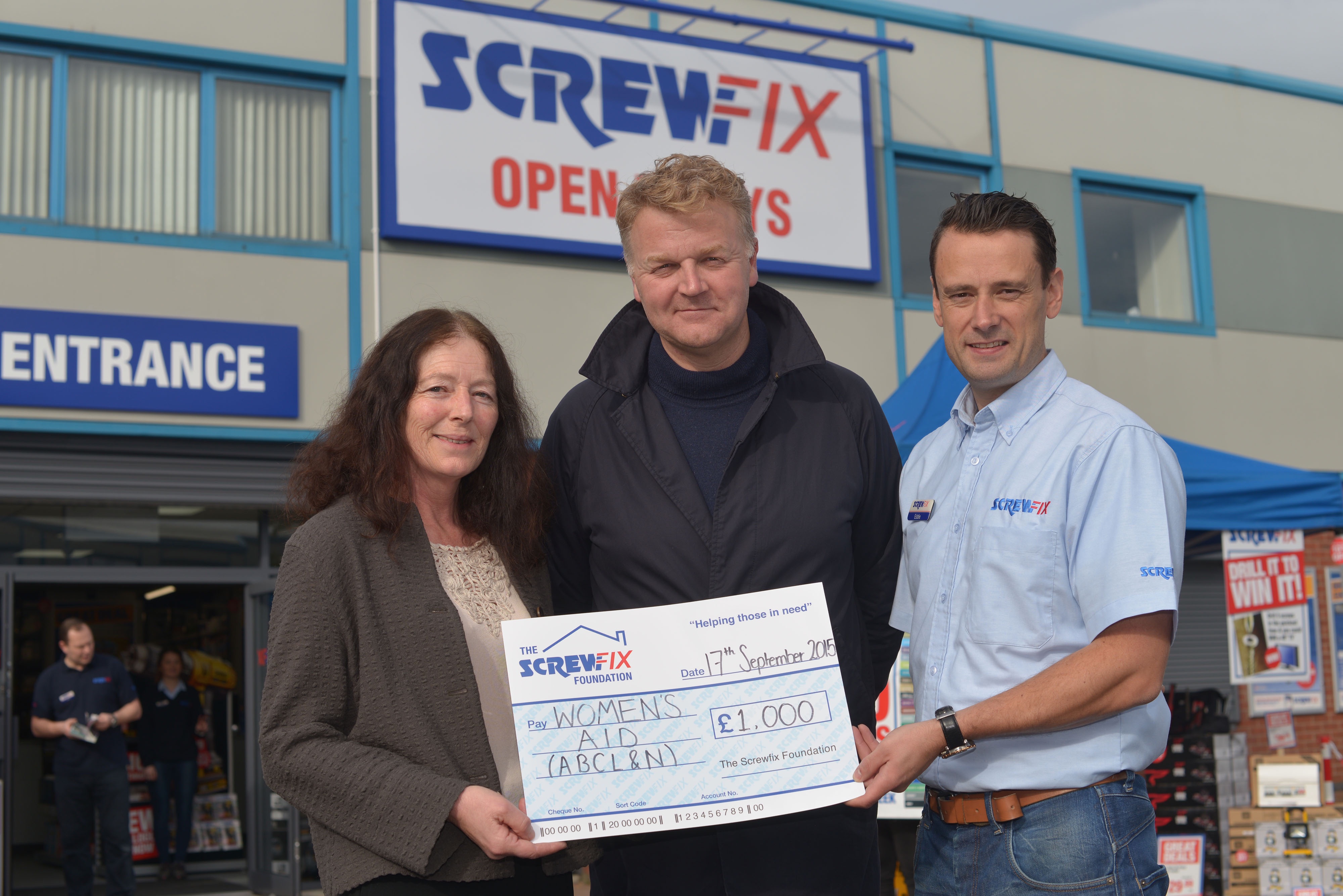 Ballymena based charity gets a helping hand from the Screwfix Foundation