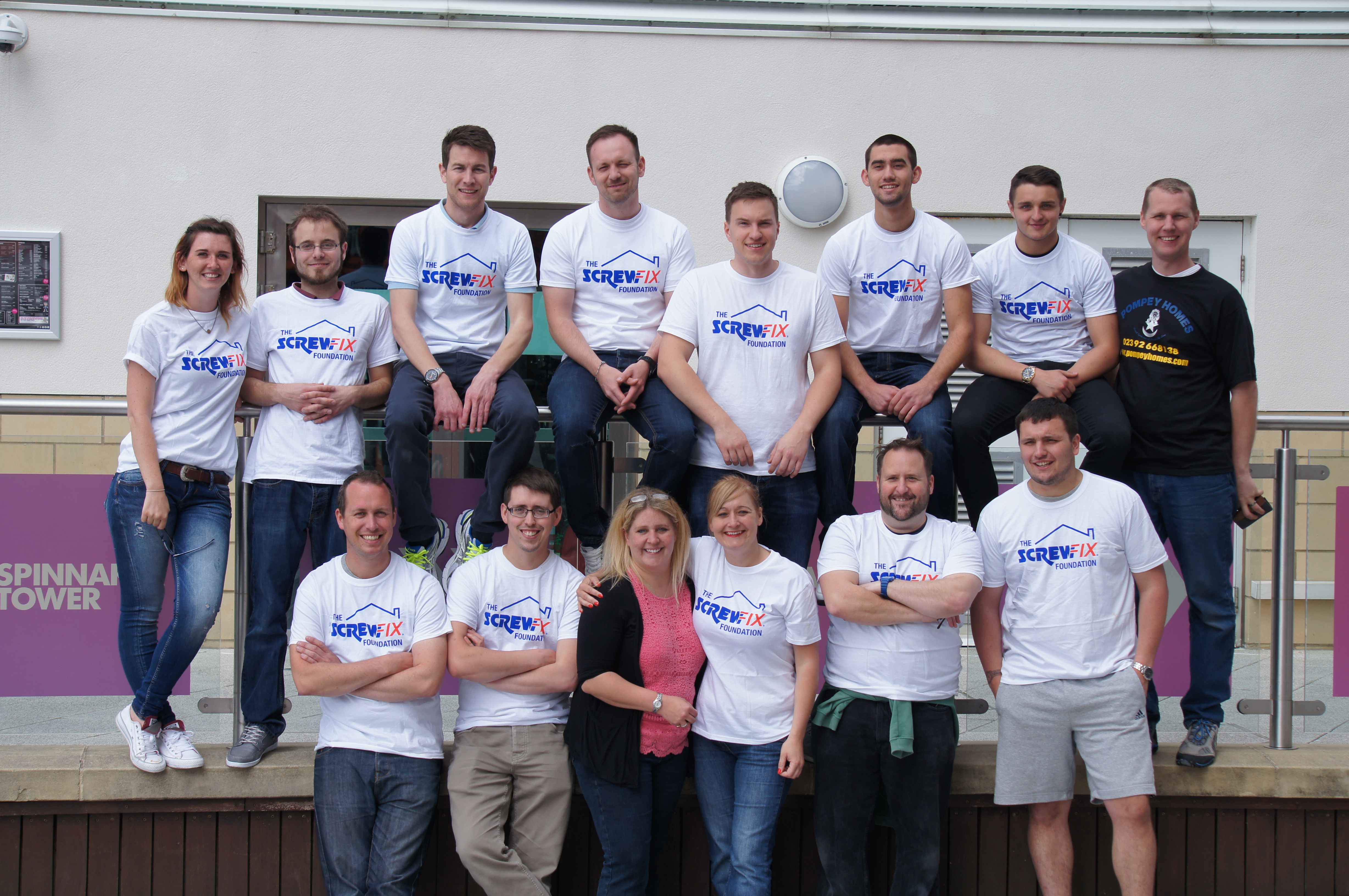 Screwfix employees’ abseil down the Spinnaker Tower for charity