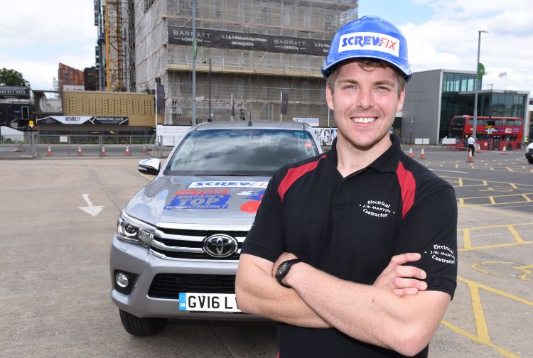 Electrician from Newtownards is awarded highly commended in  Screwfix’s search for Britain’s Top Tradesperson 2016