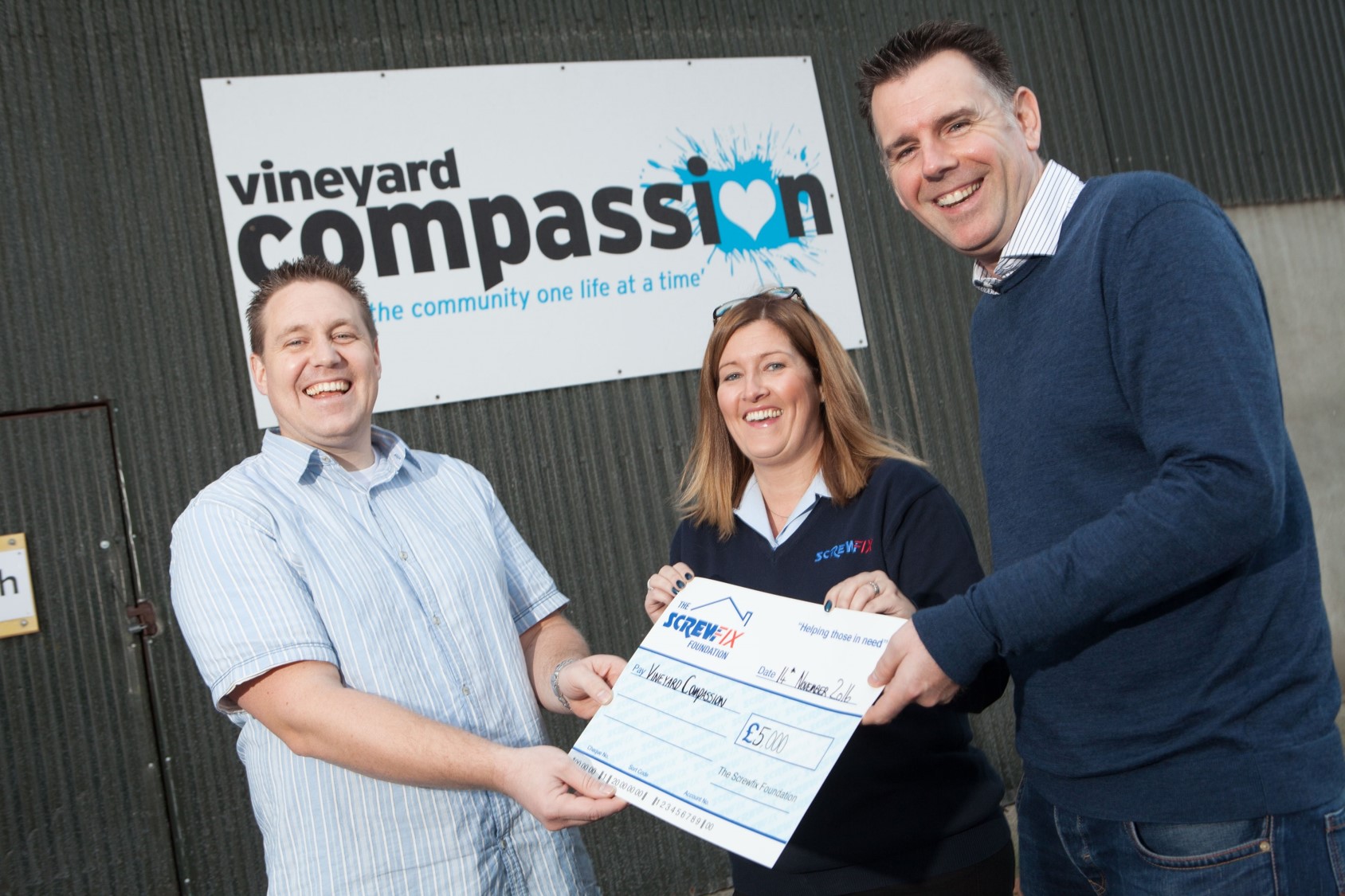 Vineyard Compassion gets a helping hand from the Screwfix Foundation
