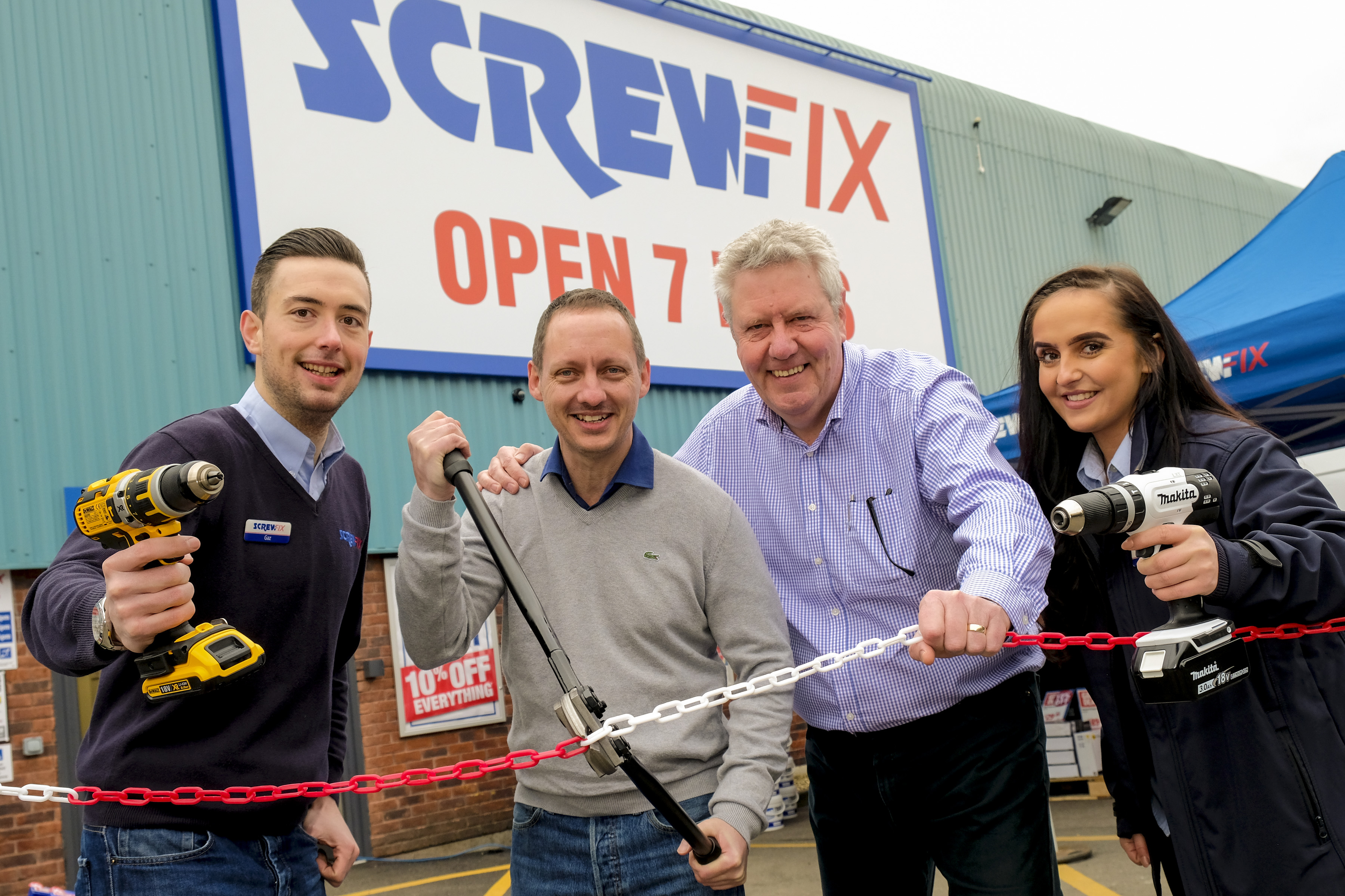 Northwich celebrates new Screwfix store opening