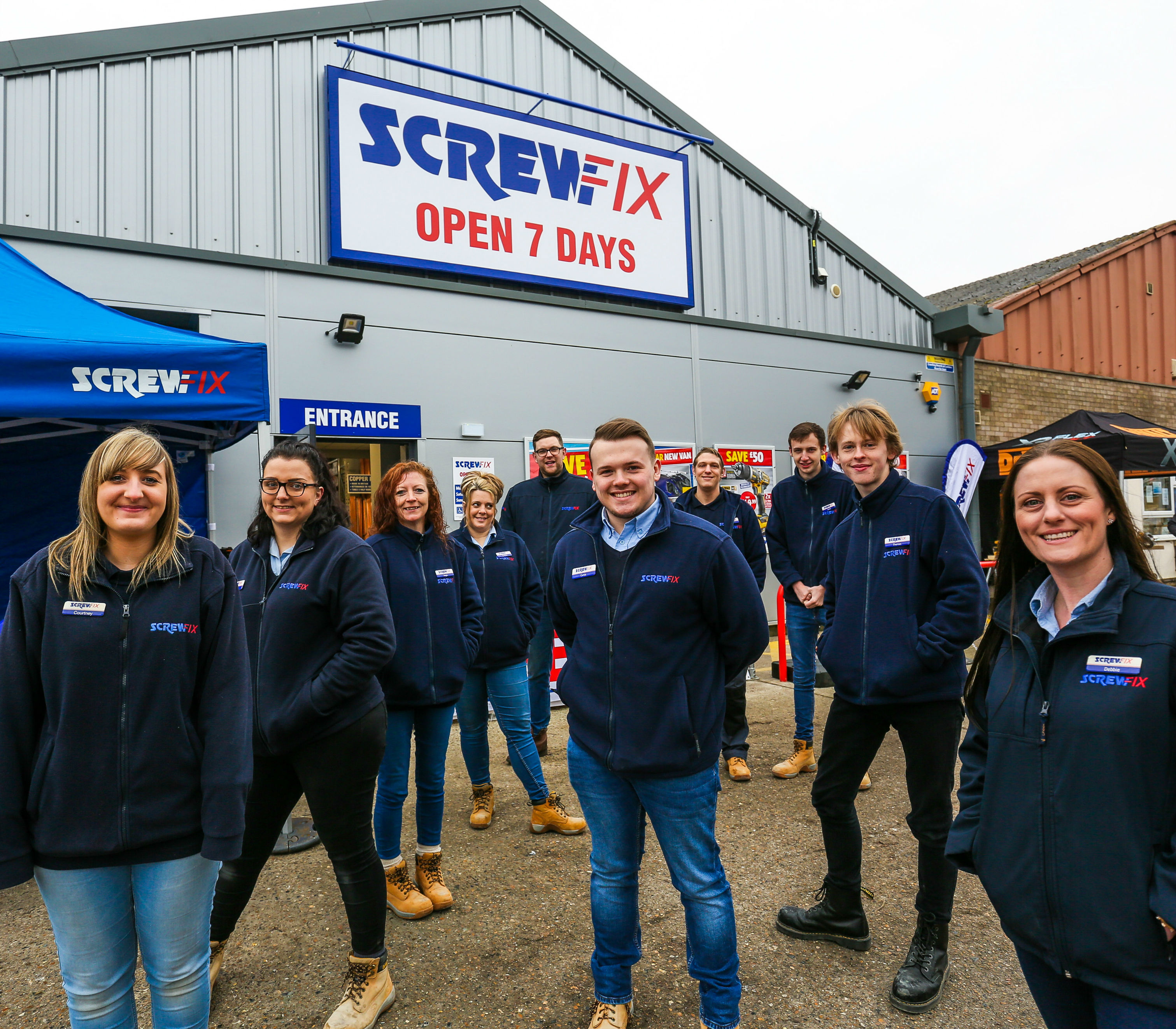Mildenhall celebrates new Screwfix store opening