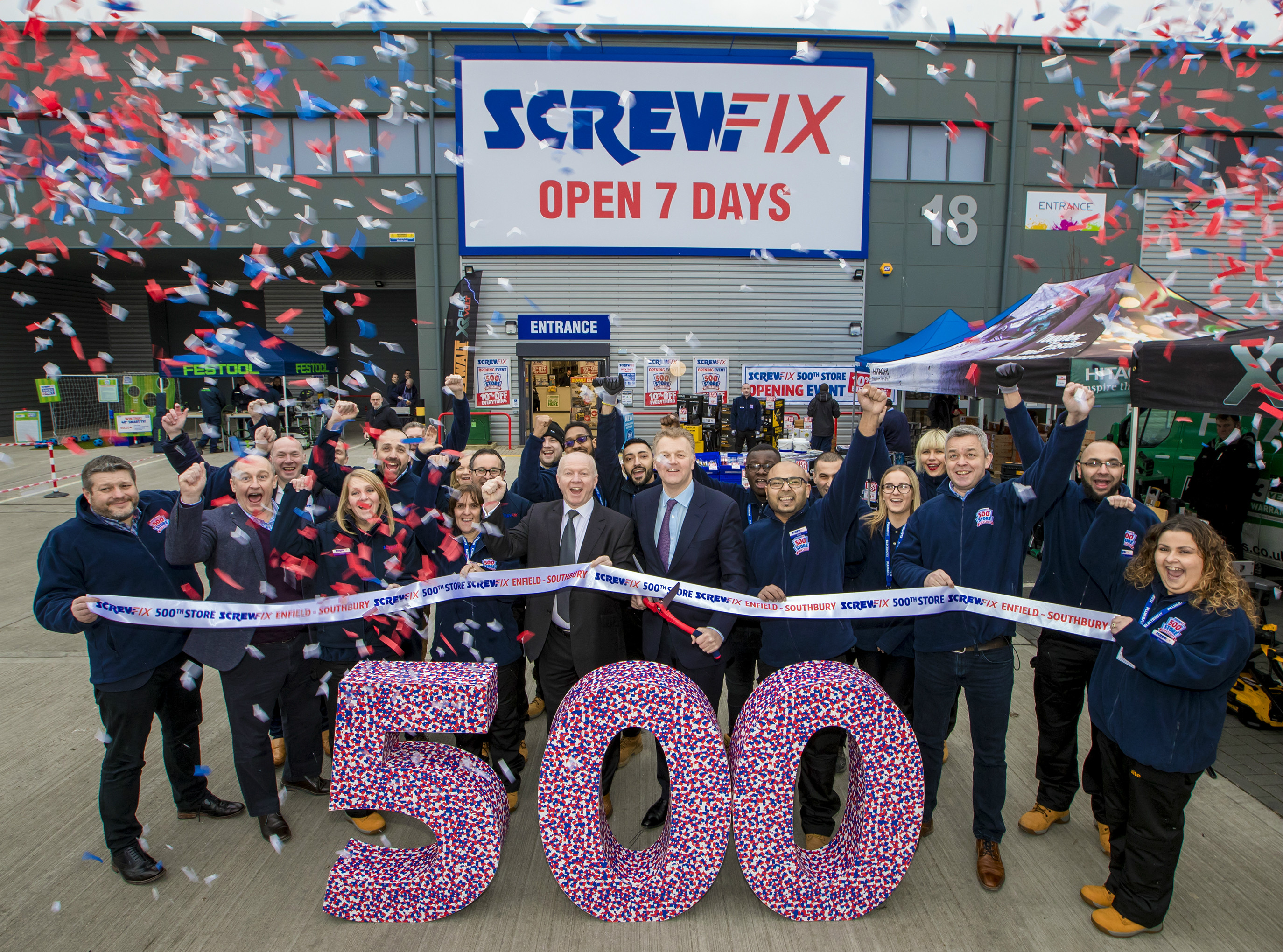 Screwfix celebrates opening 500th store