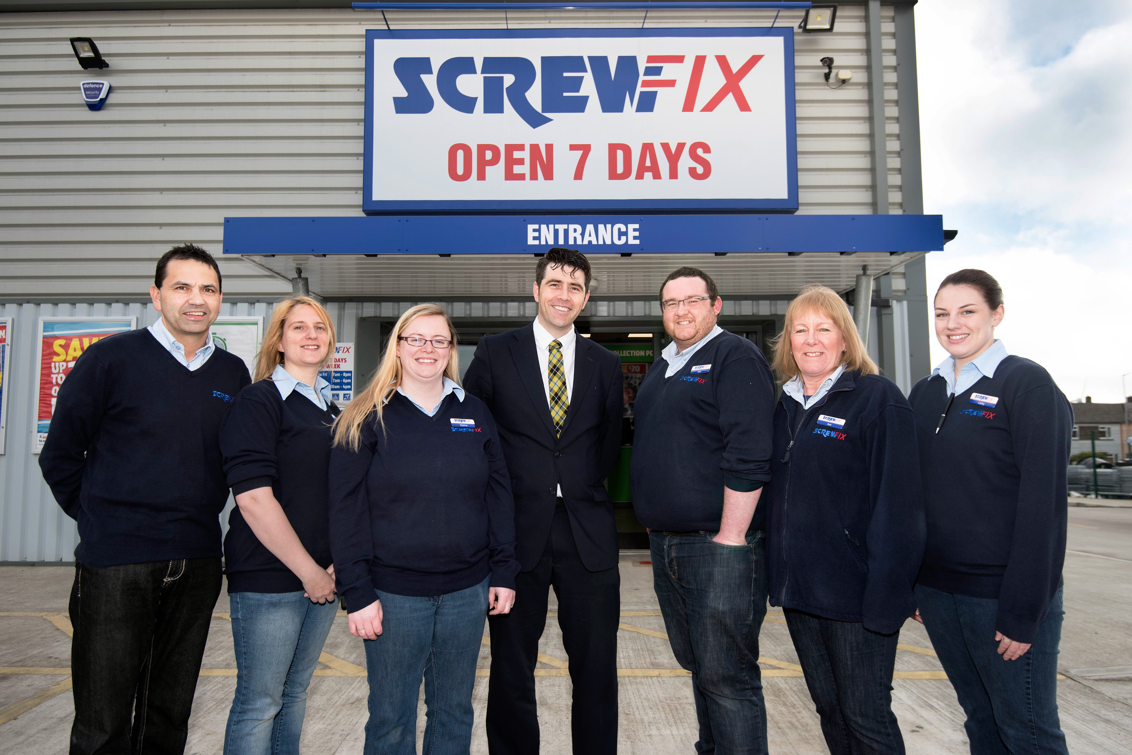 Scott Mann MP from North Cornwall visits new Screwfix store
