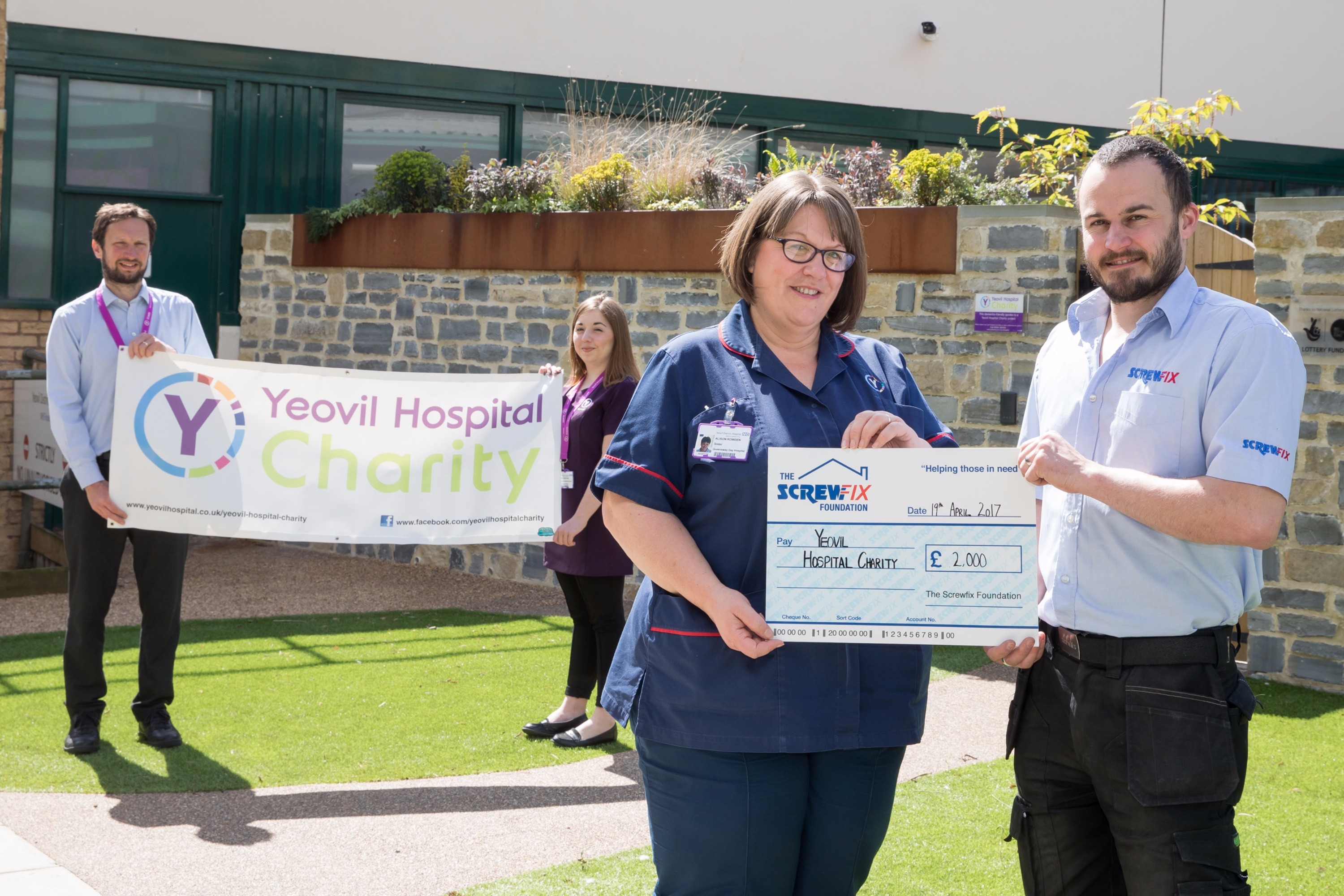 Yeovil Hospital charity gets a helping hand from the Screwfix Foundation