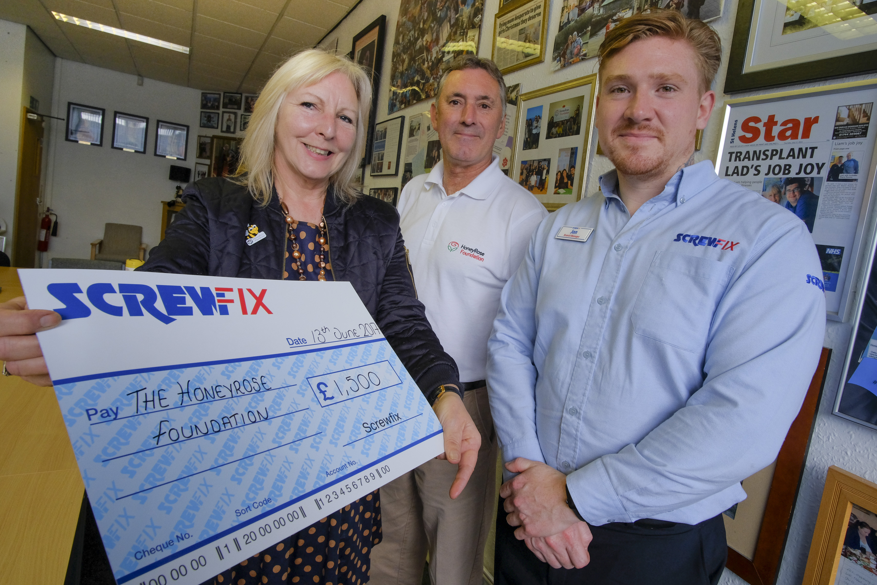 The Honeyrose Foundation gets a helping hand from the Screwfix Foundation