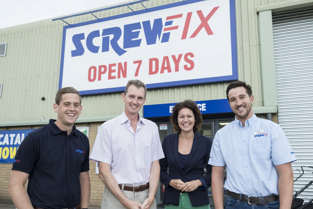 Monmouth MP visits new Screwfix store
