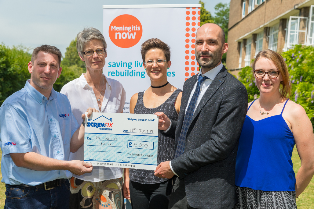 The Screwfix Foundation supports Meningitis Now in Stroud