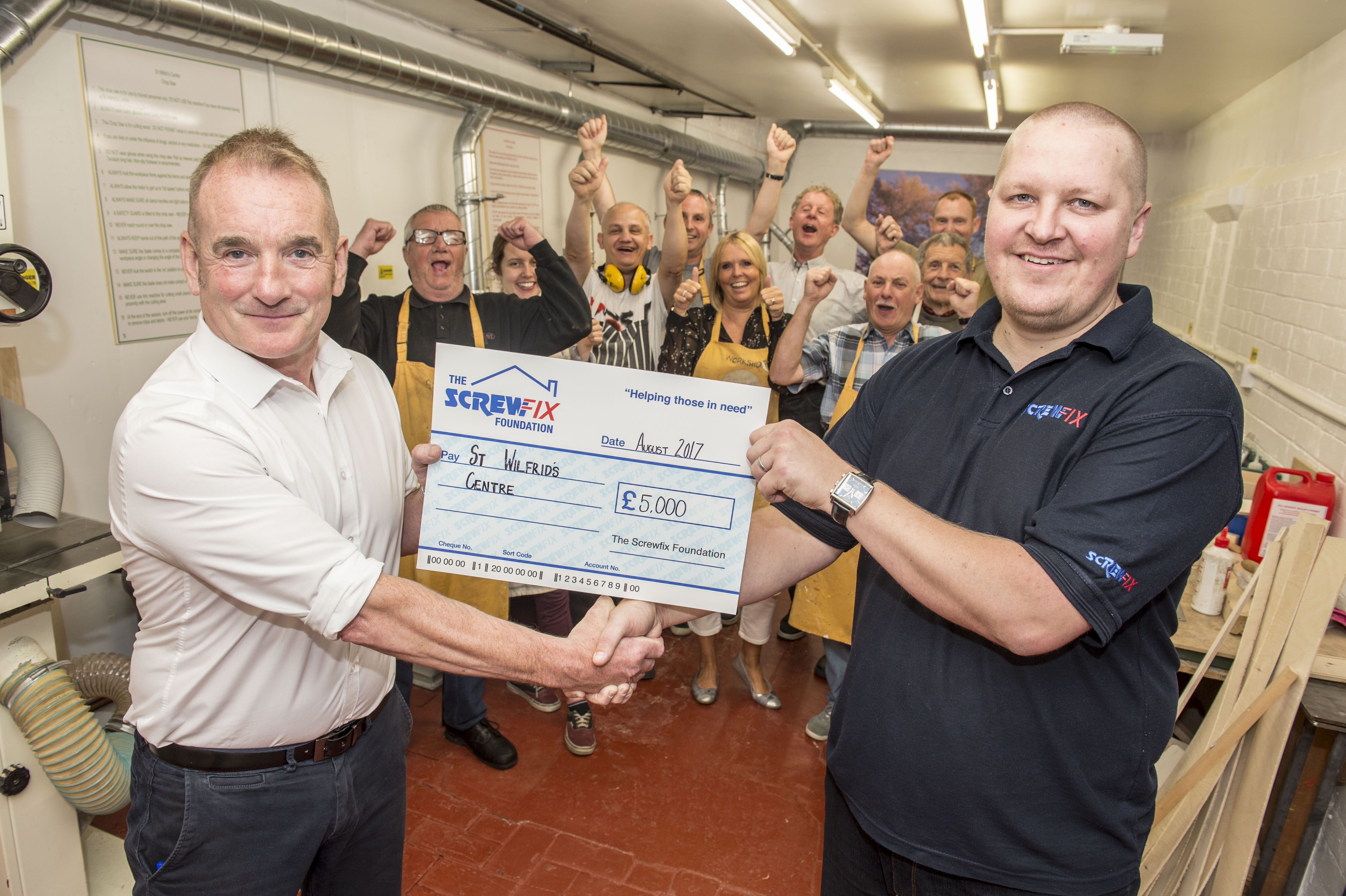 St Wilfrid’s Centre Receives Generous Donation From The Screwfix Foundation