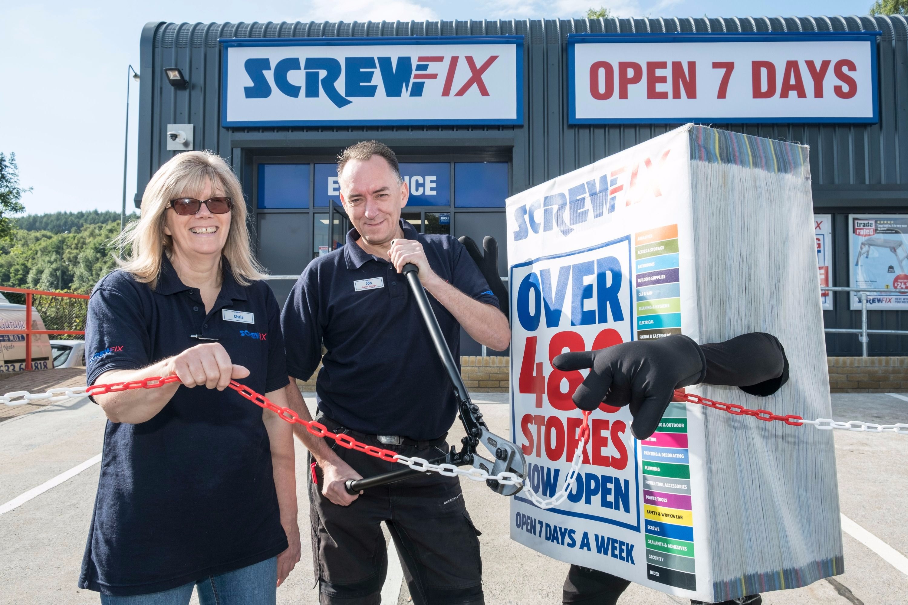 Risca celebrates new Screwfix store opening