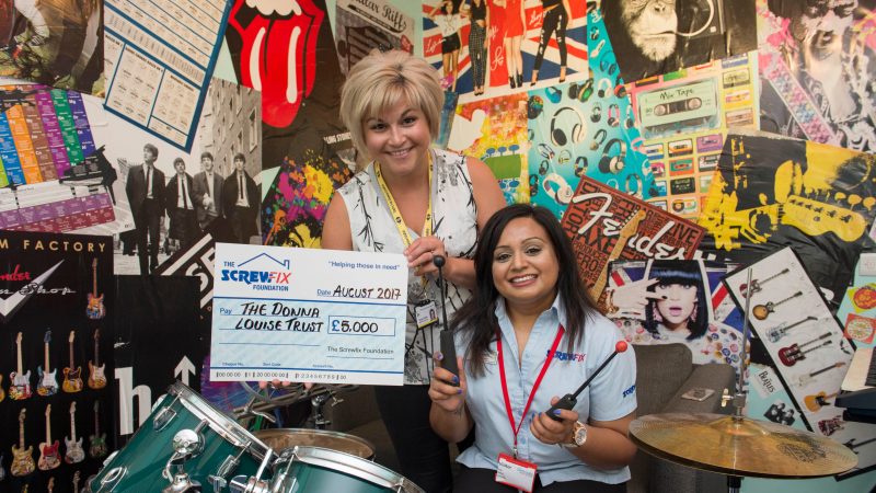 Donna Louise Trust receives generous donation from the Screwfix Foundation