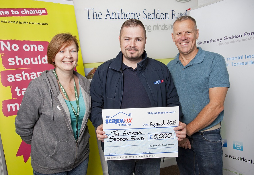 The Anthony Seddon Fund receives generous donation from the Screwfix Foundation