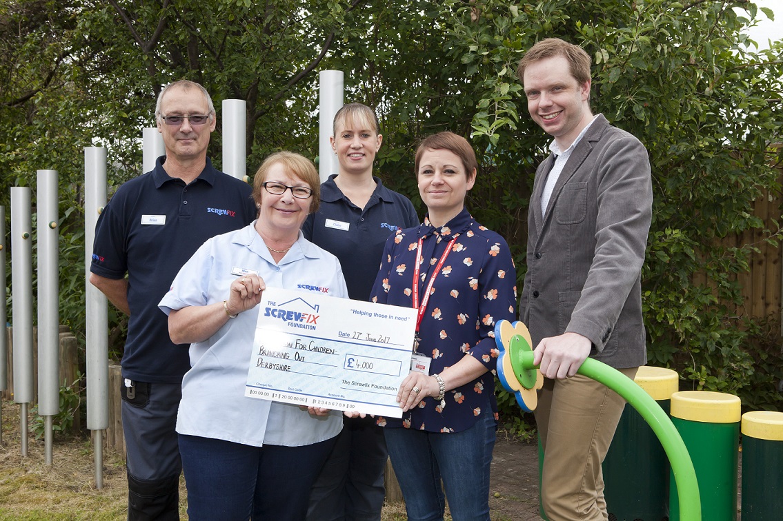 Chesterfield based charity gets a helping hand from the Screwfix Foundation