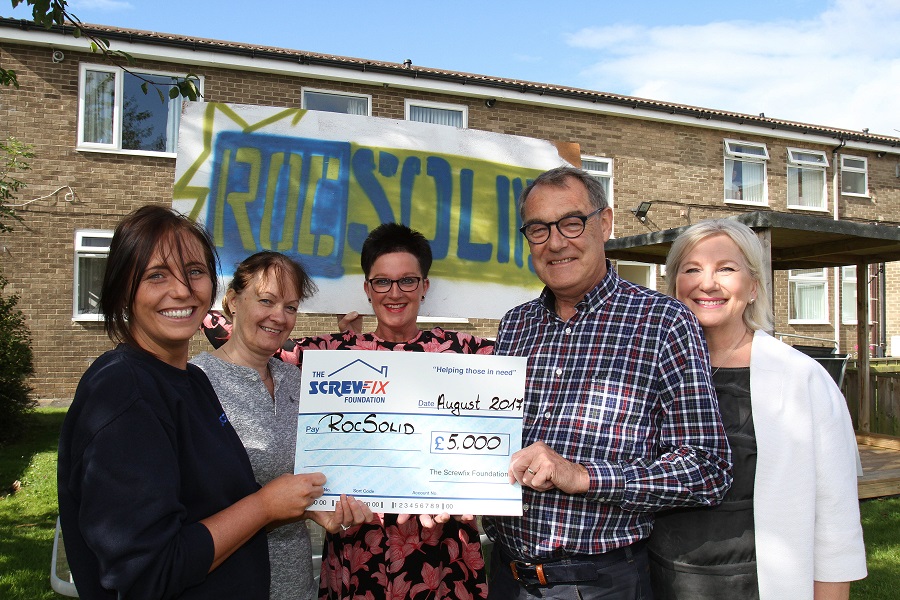 The Screwfix Foundation supports ROCSolid in Newton Aycliffe