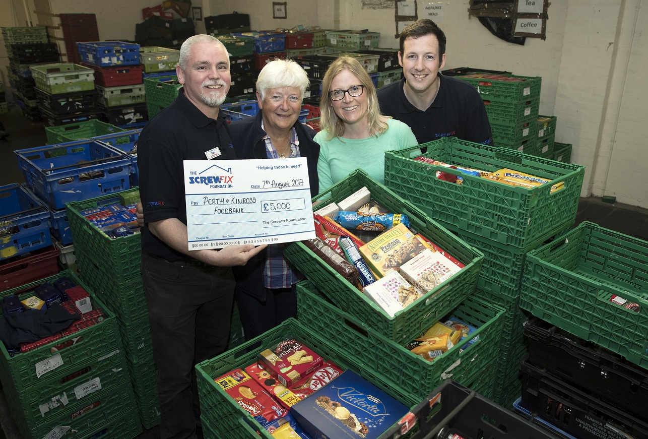 Perth and Kinross foodbank gets a helping hand from the Screwfix Foundation