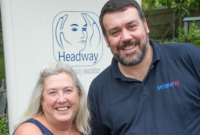 Headway Shropshire receives generous donation from the Screwfix Foundation
