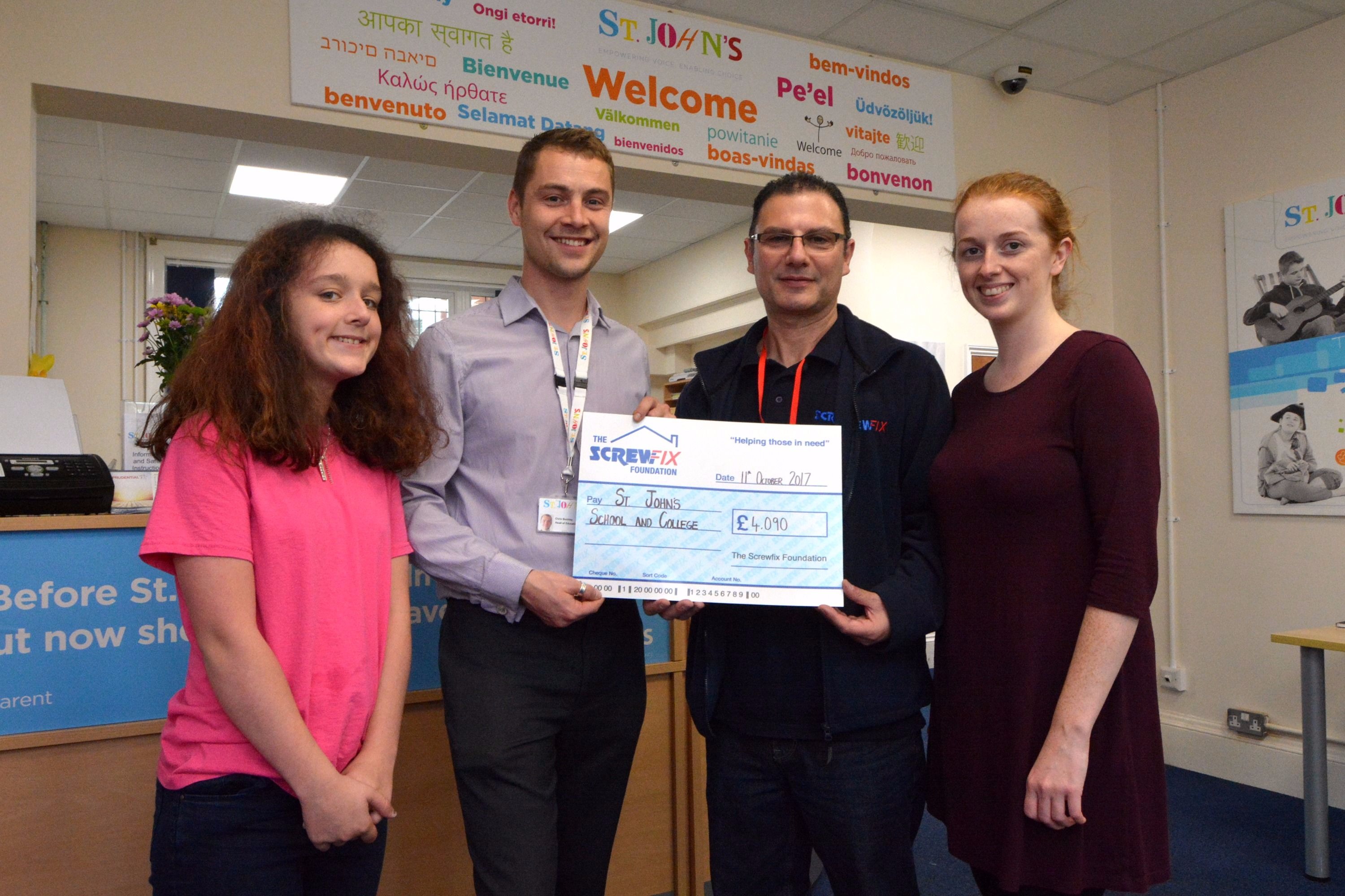St. John’s School And College Receives Generous Donation From The Screwfix Foundation