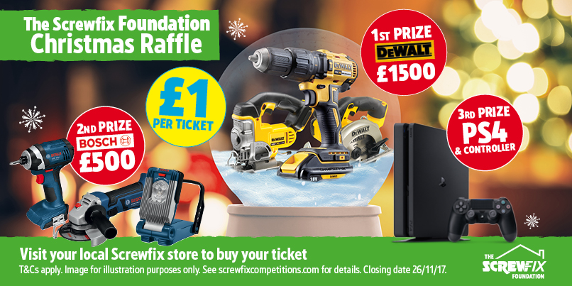 The Screwfix Foundation thanks customers for being “Incredibly Generous”