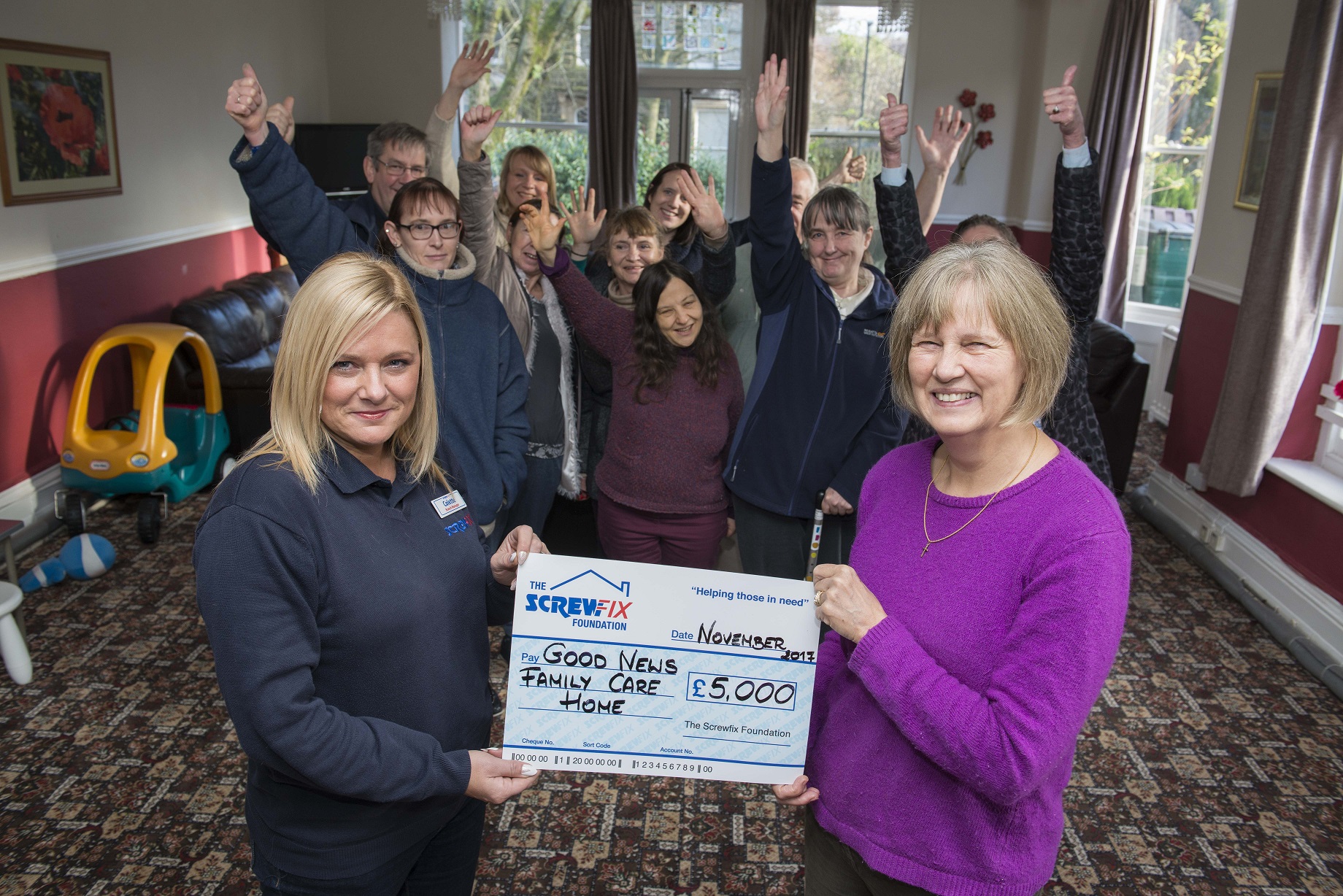Good News Family Care Homes receives generous donation from the Screwfix Foundation