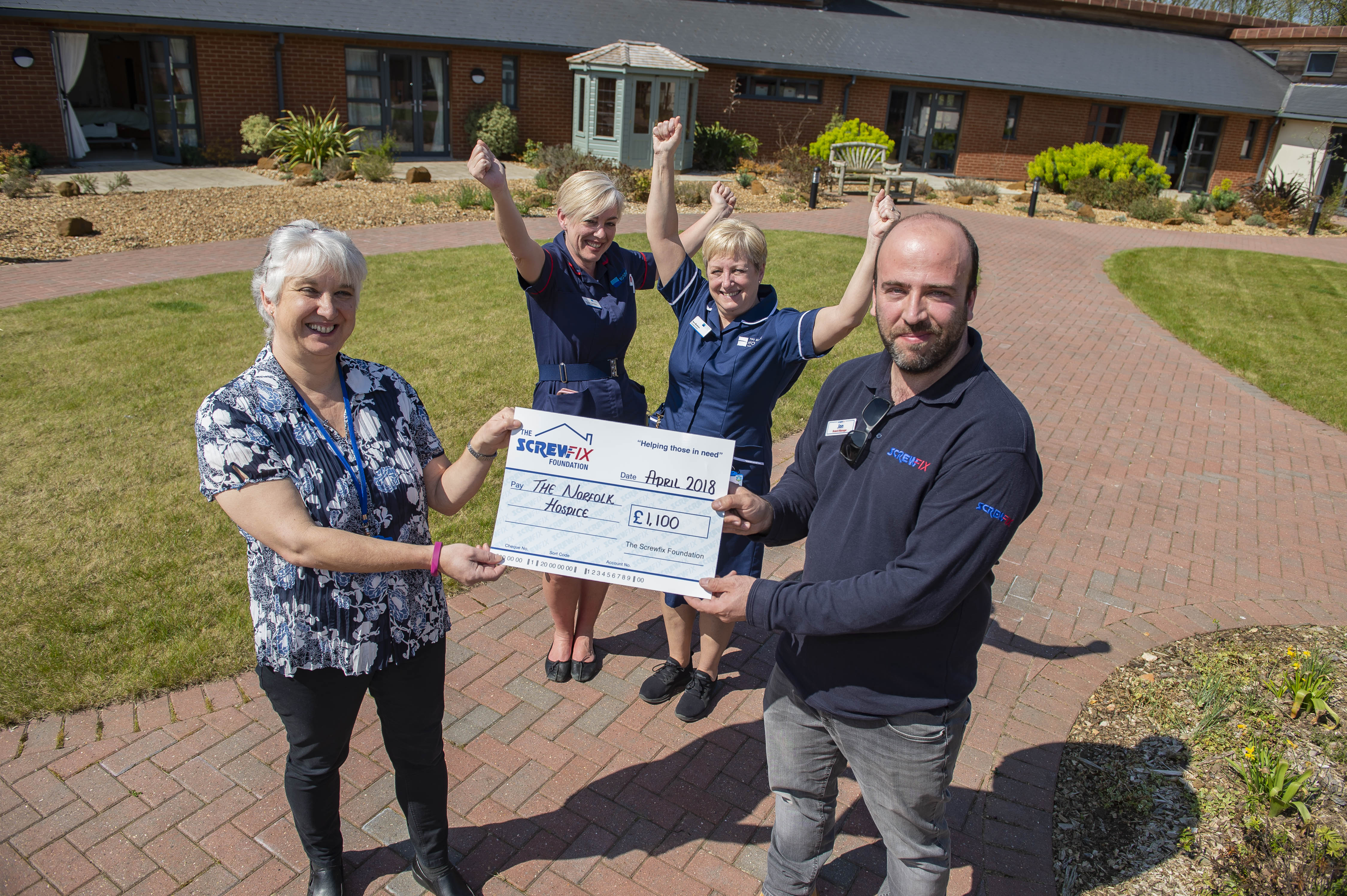 The Norfolk Hospice Receives Generous Donation From The Screwfix Foundation