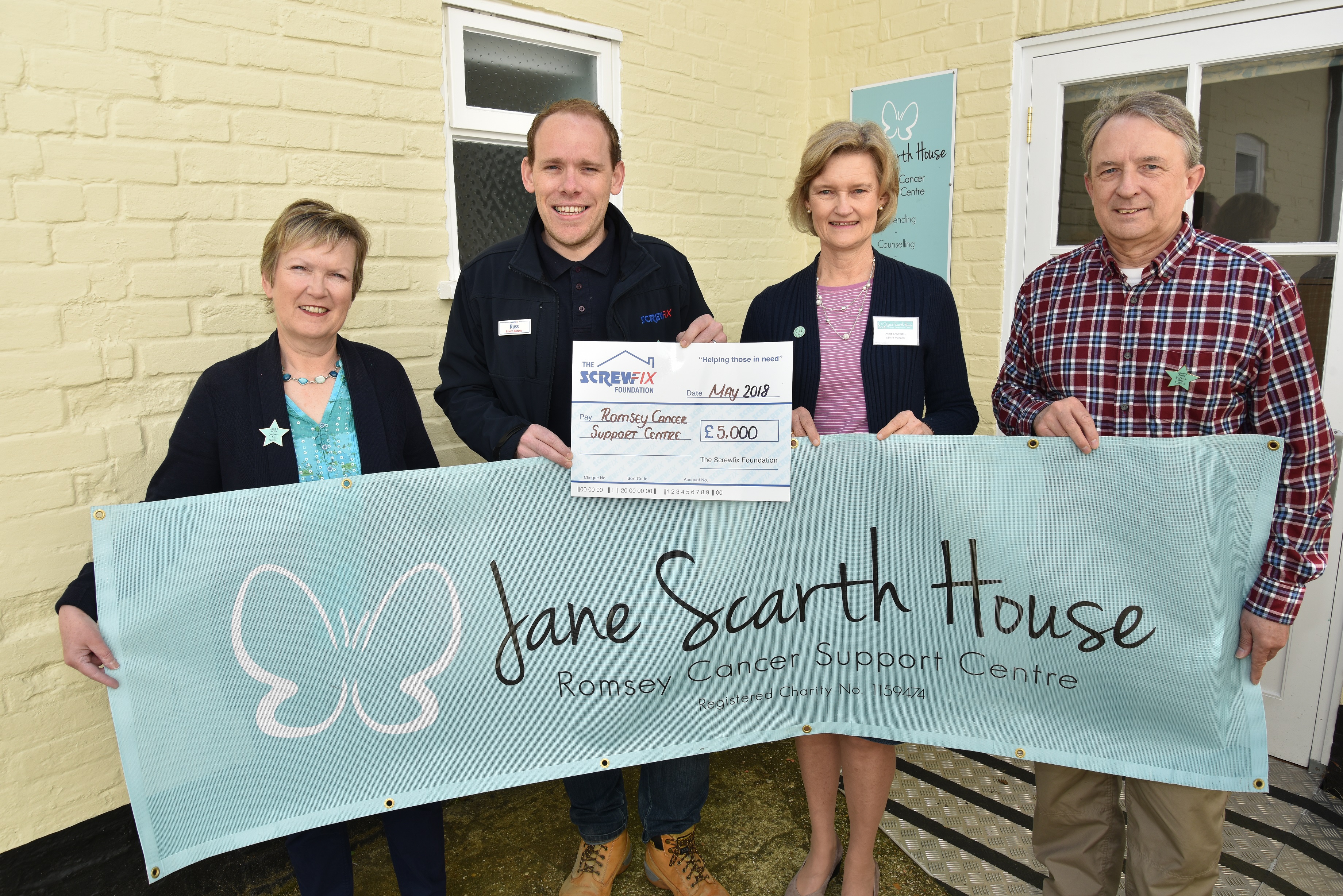 Romsey Cancer Support Centre gets a helping hand from the Screwfix Foundation