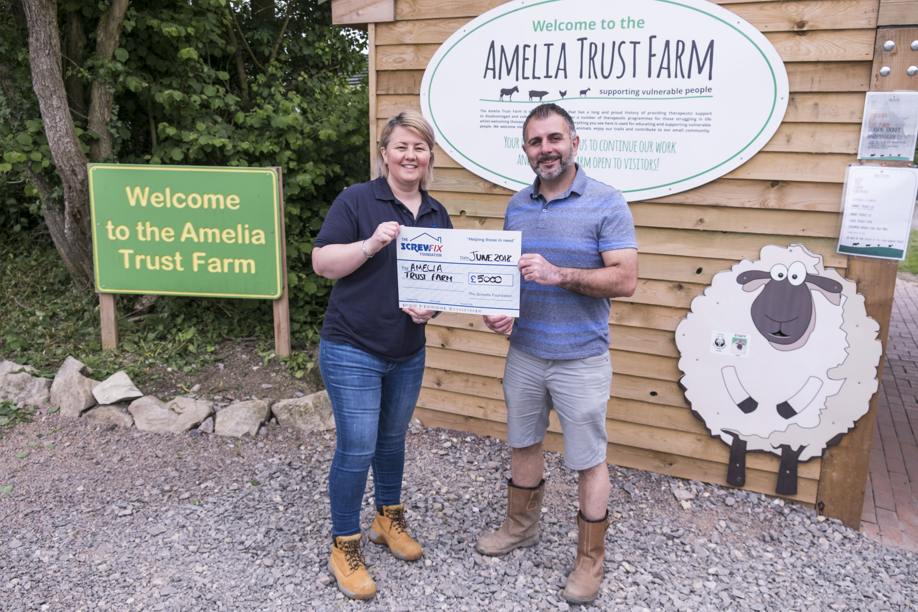 The Amelia Trust Farm, Barry, Wales gets a helping hand from the Screwfix Foundation