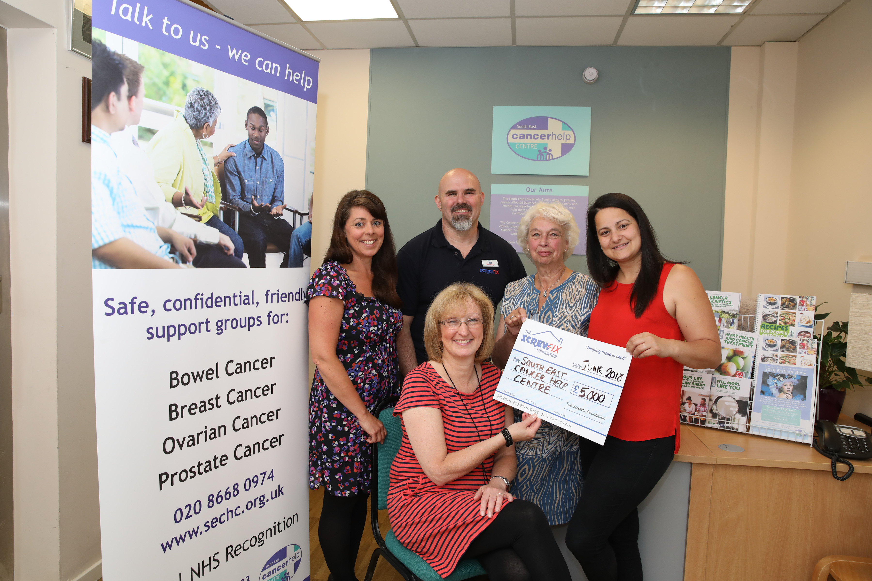 South East Cancer Help Centre charity gets a helping hand from the Screwfix Foundation
