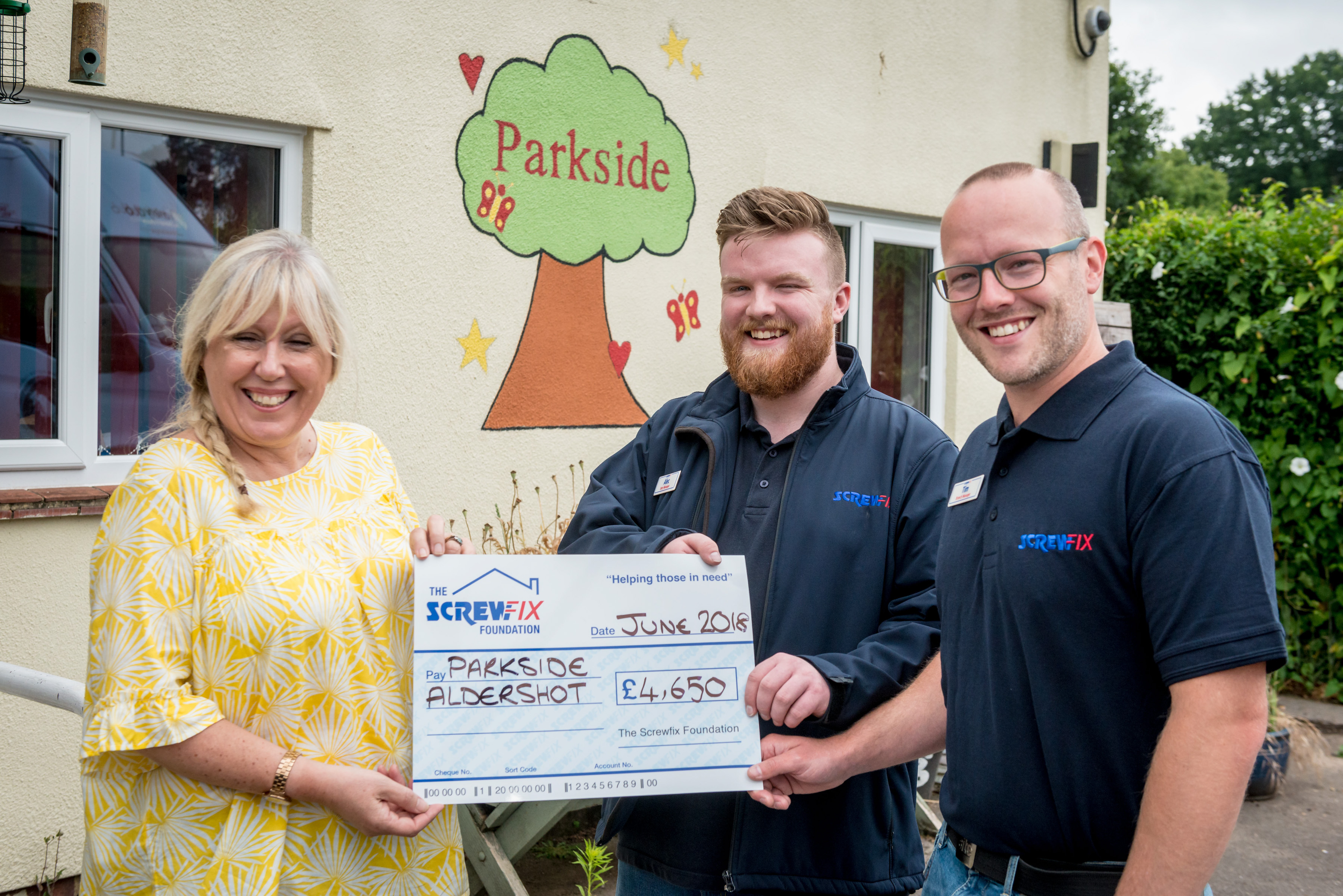 The Parkside Charity (Aldershot & District Learning Disability) gets a helping hand from the Screwfix Foundation
