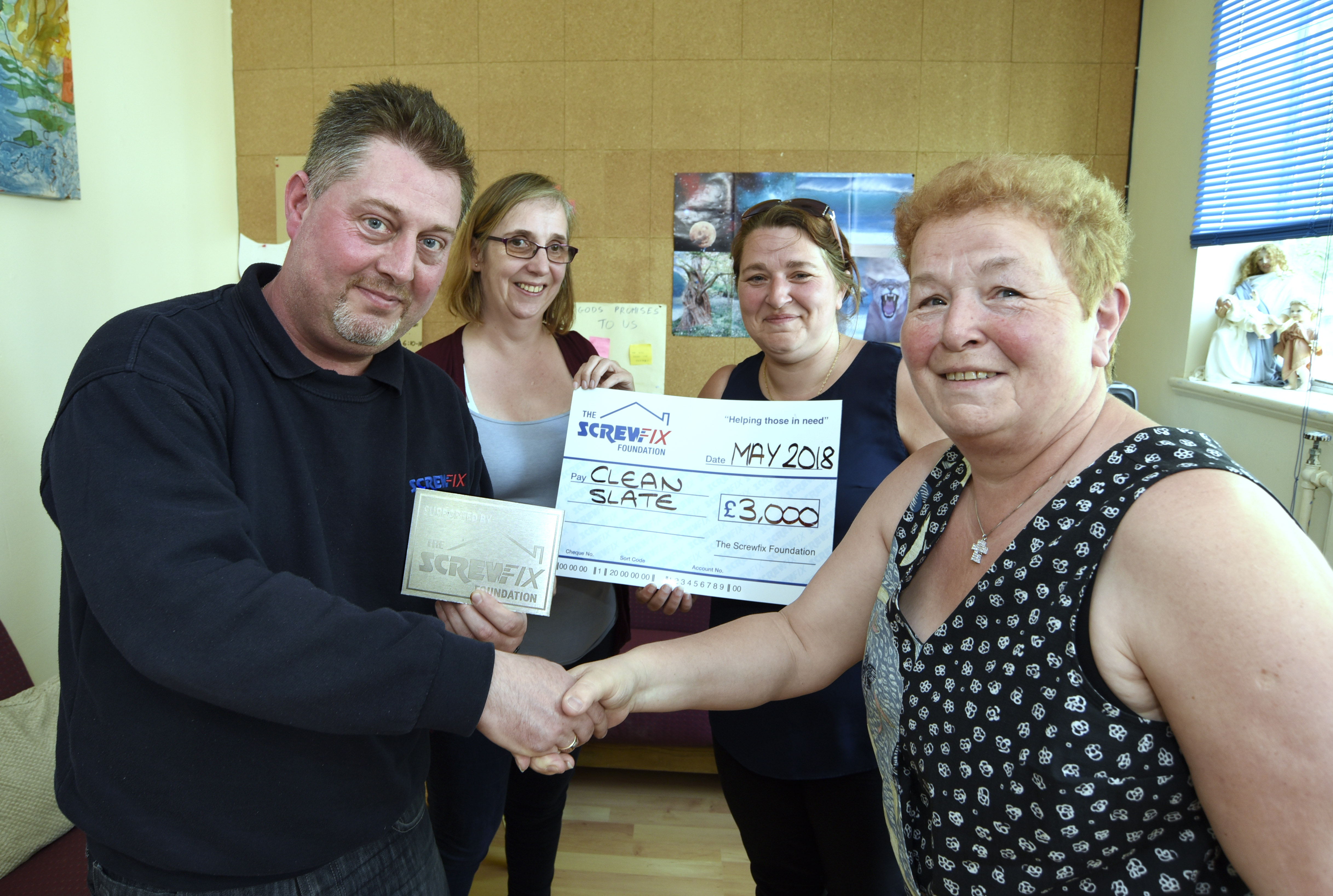 Clean Slate charity gets a helping hand from the Screwfix Foundation
