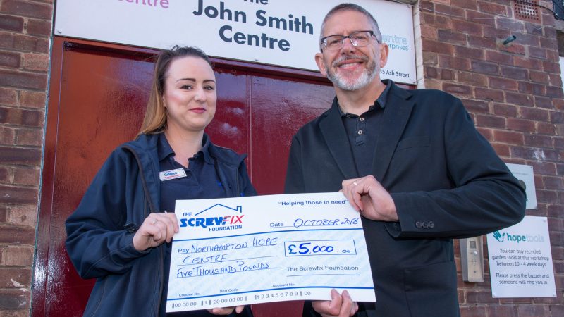 The Screwfix Foundation supports The Hope Centre Northampton