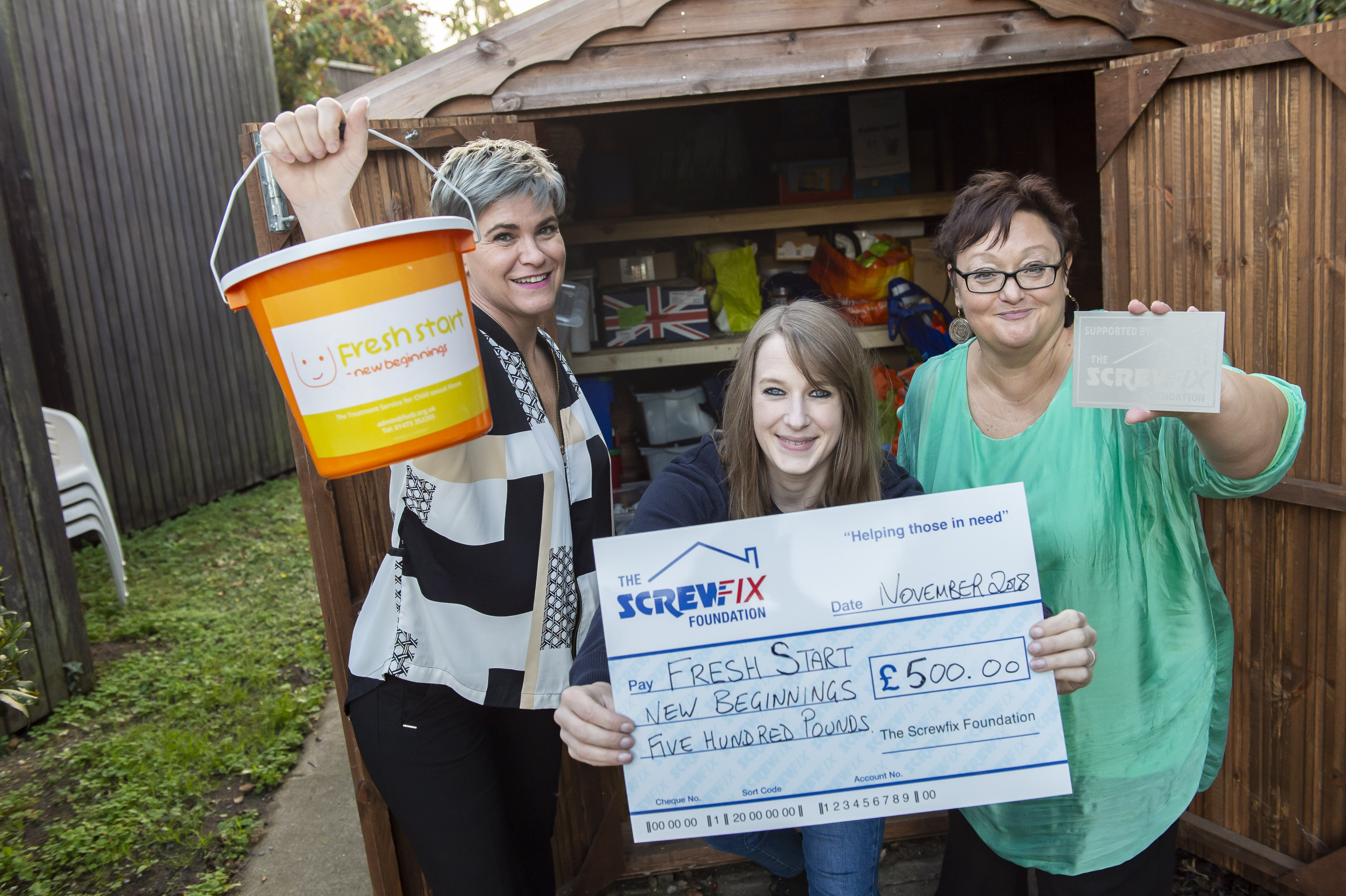 Fresh Start New Beginnings in Ipswich gets a helping hand from the Screwfix Foundation
