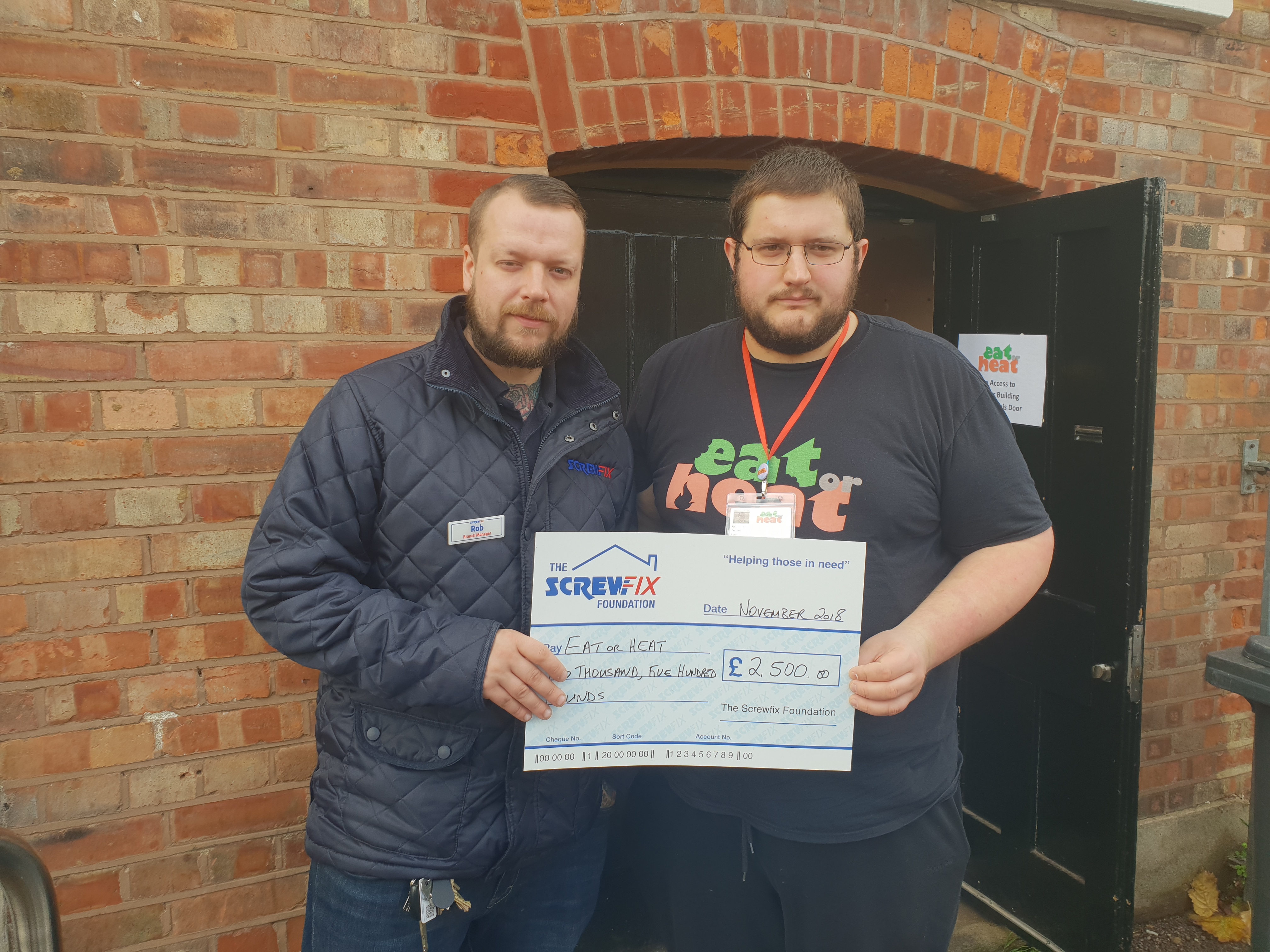Heat or Eat gets a helping hand from the Screwfix Foundation
