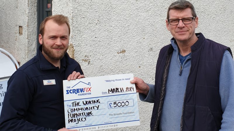 Woking Community furniture project gets a helping hand from the Screwfix Foundation