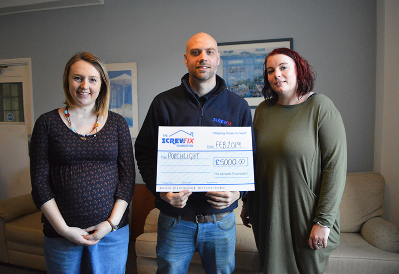 Porchlight Charity gets a helping hand from the Screwfix Foundation