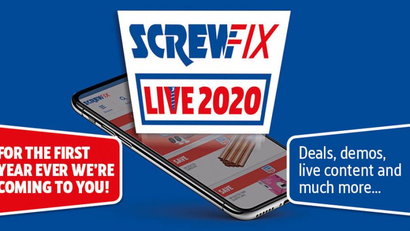 Screwfix LIVE 2020 – we’re coming to you!