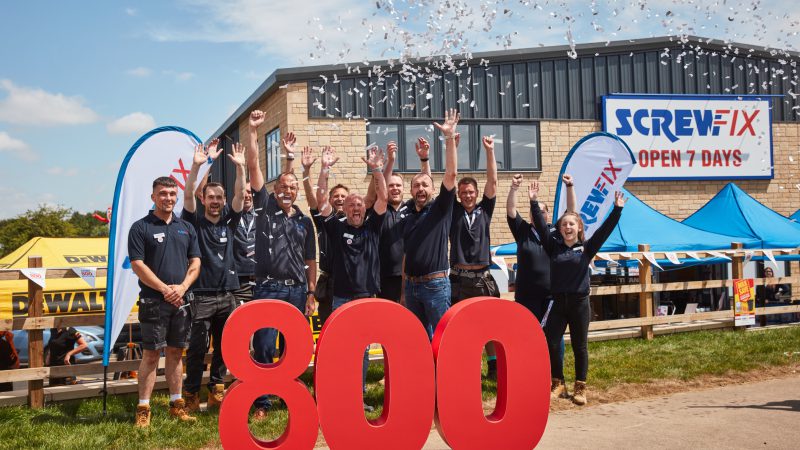Screwfix store opening continue at pace with 800th store opened